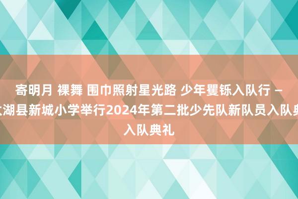 寄明月 裸舞 围巾照射星光路 少年矍铄入队行 ——太湖县新城小学举行2024年第二批少先队新队员入队典礼