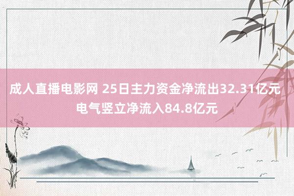 成人直播电影网 25日主力资金净流出32.31亿元 电气竖立净流入84.8亿元