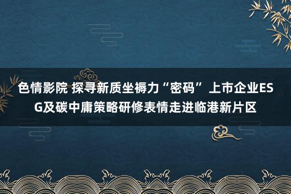 色情影院 探寻新质坐褥力“密码” 上市企业ESG及碳中庸策略研修表情走进临港新片区