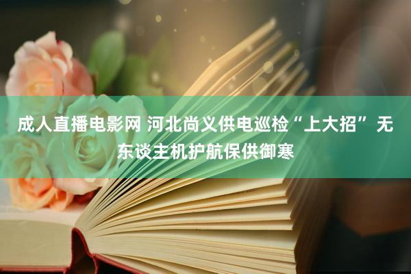 成人直播电影网 河北尚义供电巡检“上大招” 无东谈主机护航保供御寒