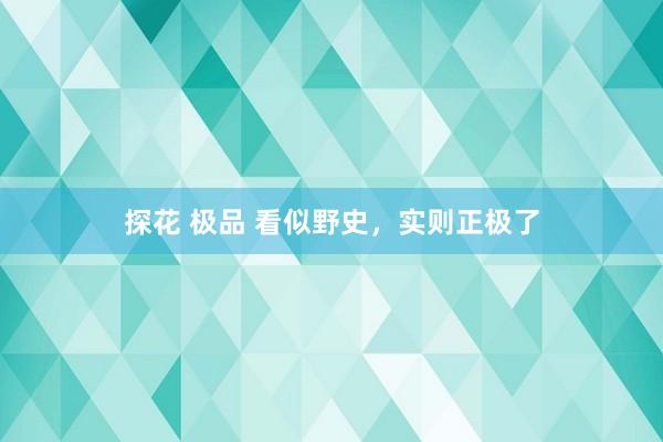 探花 极品 看似野史，实则正极了