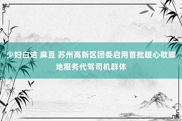 少妇白洁 麻豆 苏州高新区团委启用首批暖心歇脚地服务代驾司机群体