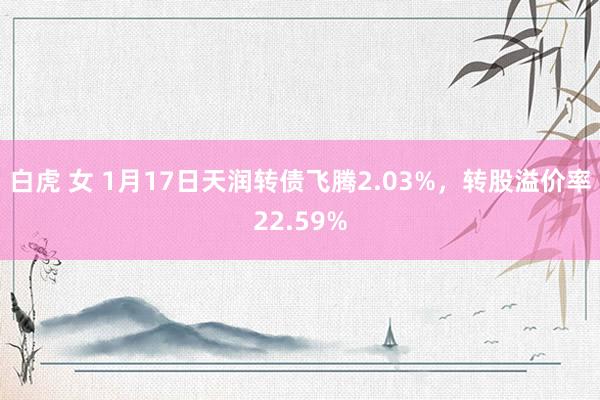 白虎 女 1月17日天润转债飞腾2.03%，转股溢价率22.59%